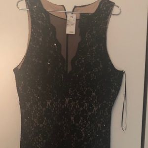 Brand new Maxi black lace dress with tag